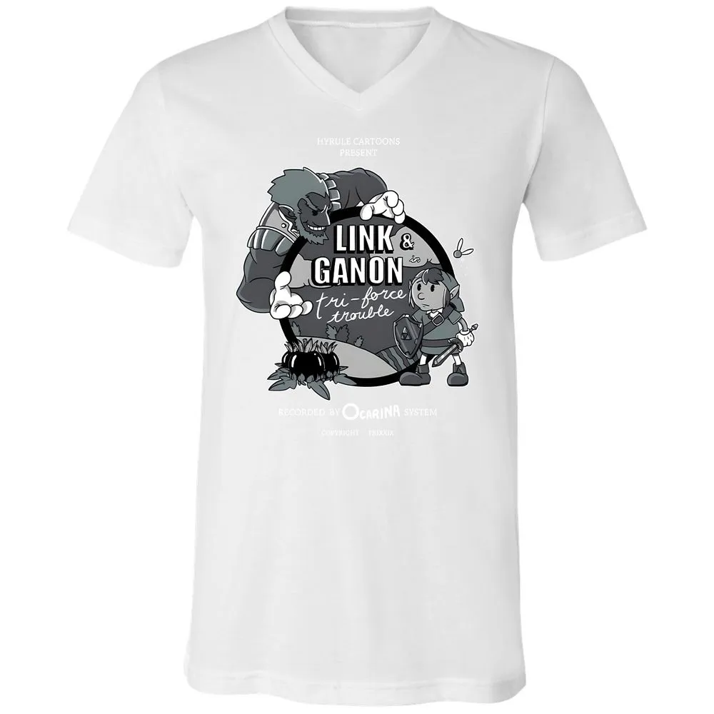 Unisex V-Neck T-Shirt - R5CWJQP9 - White - 5