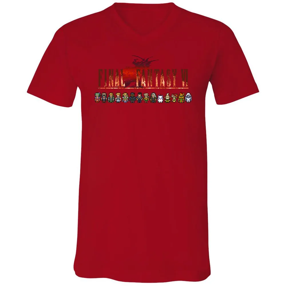 Unisex V-Neck T-Shirt - TE4GHWS2 - Red - 3