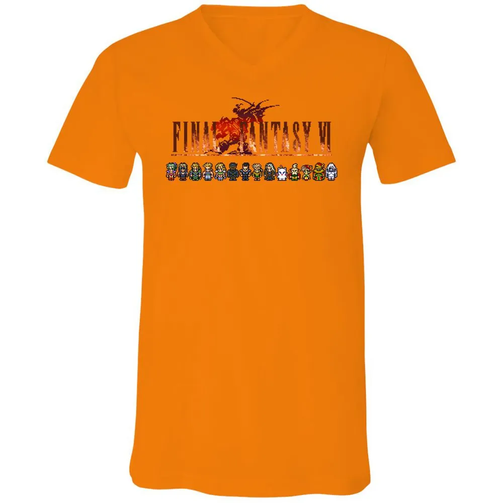 Unisex V-Neck T-Shirt - TE4GHWS2 - Orange - 11