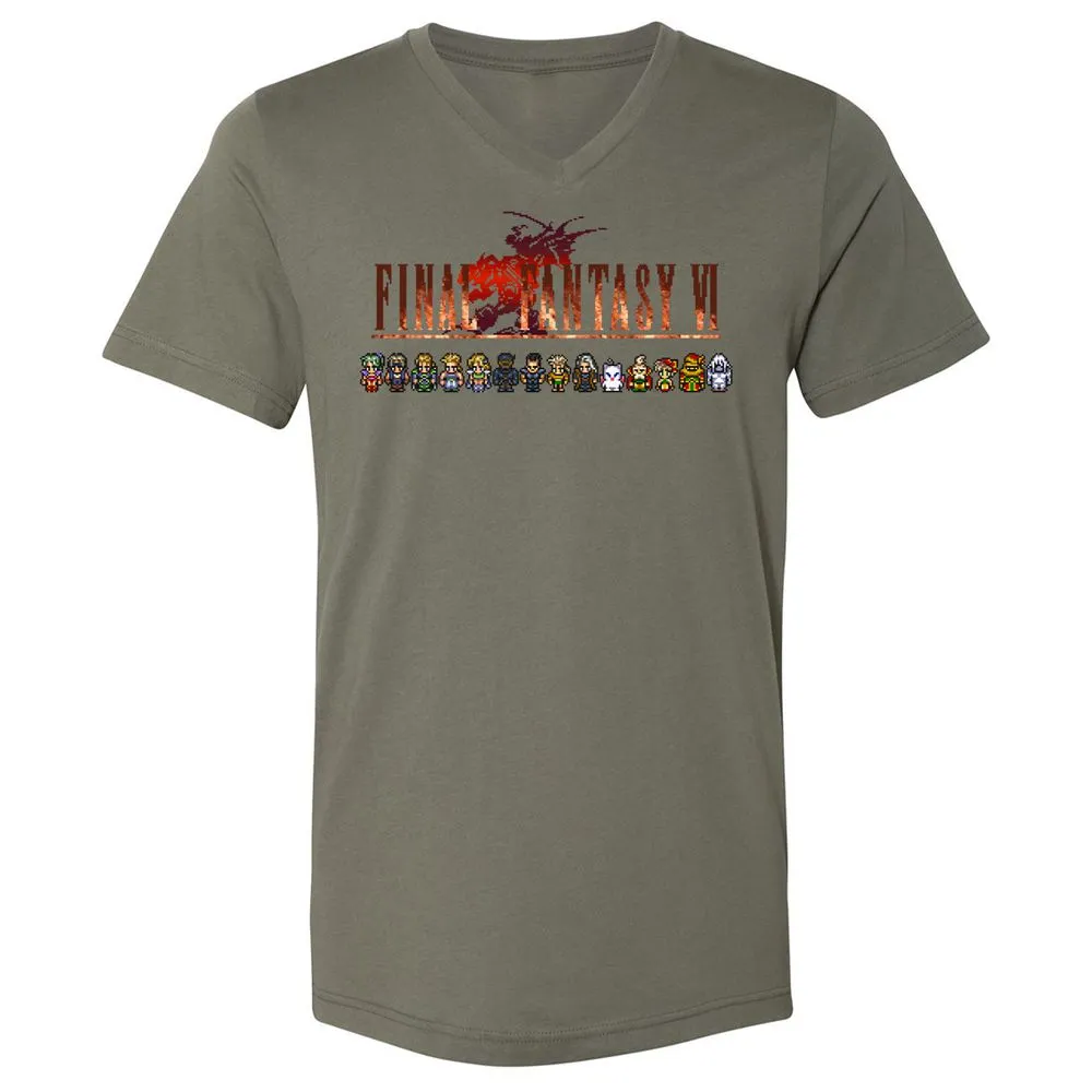 Unisex V-Neck T-Shirt - TE4GHWS2 - Military Green - 10