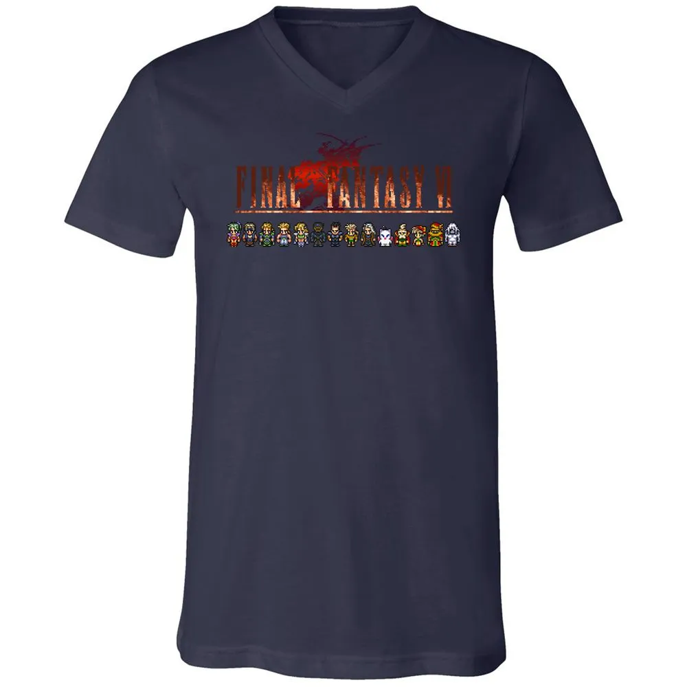 Unisex V-Neck T-Shirt - TE4GHWS2 - Navy - 2