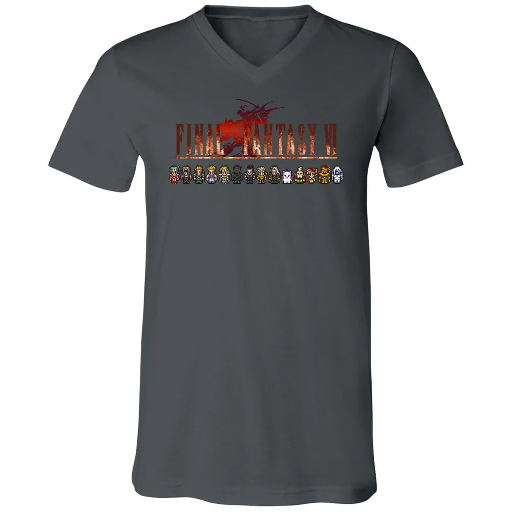Unisex V-Neck T-Shirt - TE4GHWS2 - Asphalt - 12