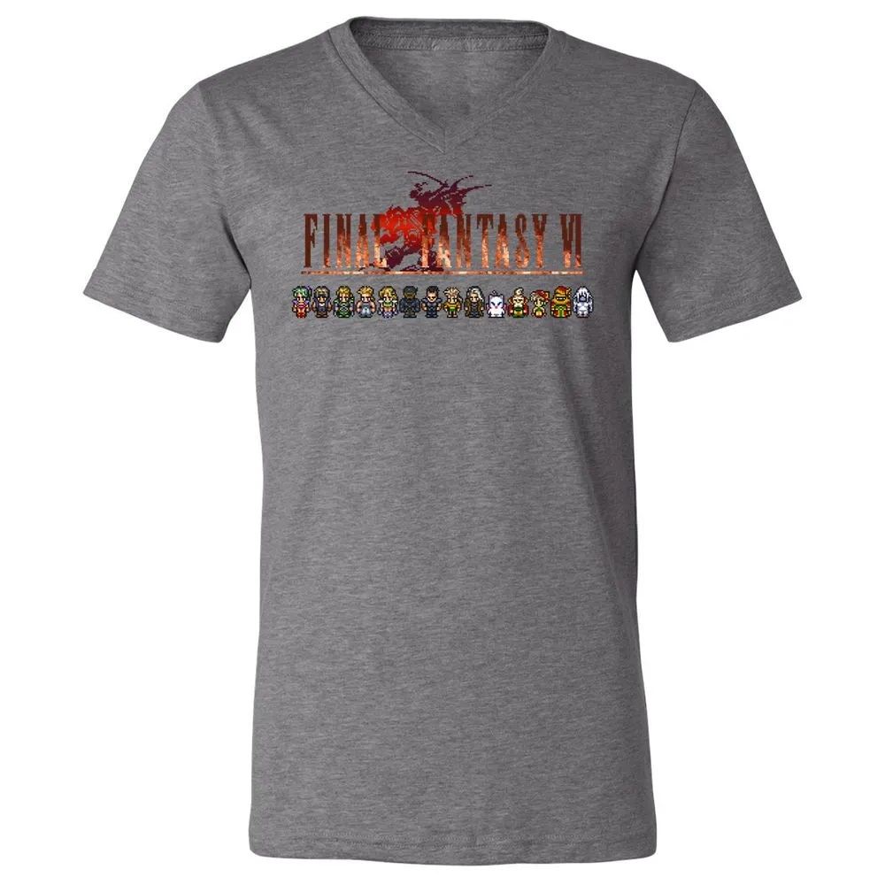 Unisex V-Neck T-Shirt - TE4GHWS2 - Deep Heather - 13
