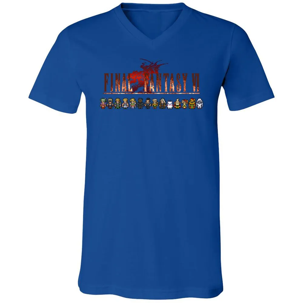 Unisex V-Neck T-Shirt - TE4GHWS2 - True Royal - 4