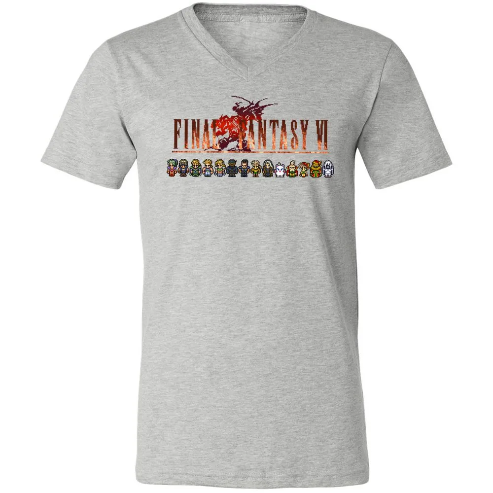 Unisex V-Neck T-Shirt - TE4GHWS2 - Athletic Heather - 7