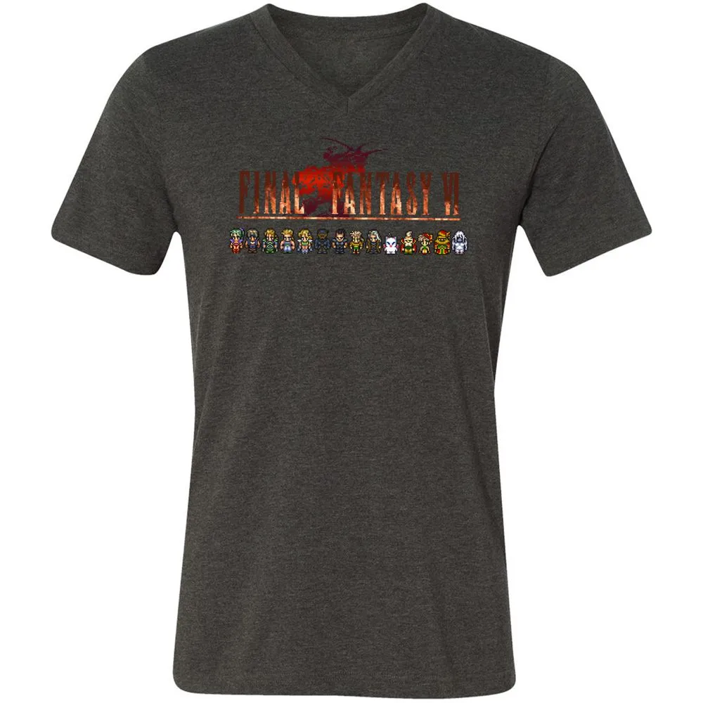 Unisex V-Neck T-Shirt - TE4GHWS2 - Dark Grey Heather - 8
