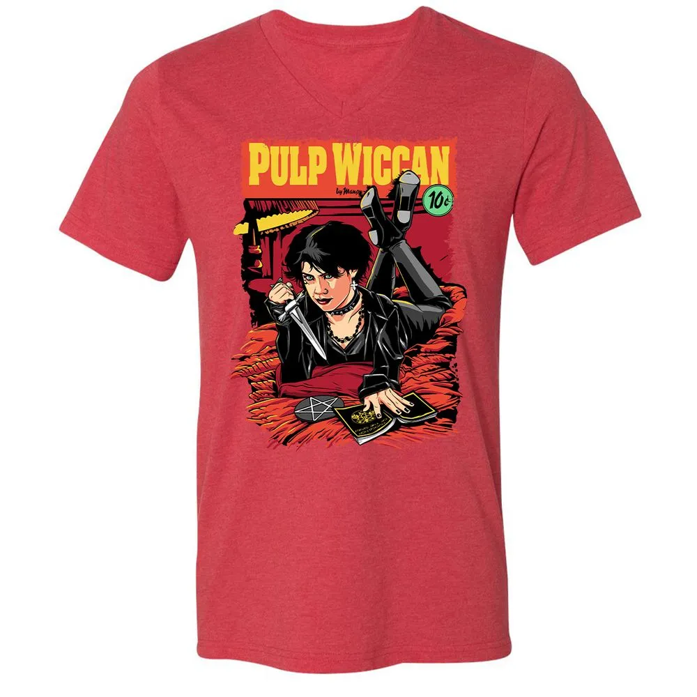 Unisex V-Neck T-Shirt - VD9F4Y1Z - Heather Red - 16