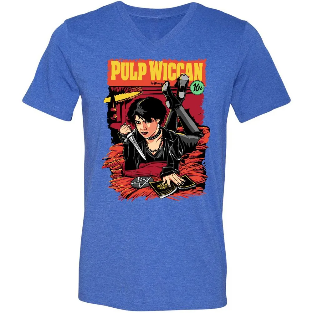 Unisex V-Neck T-Shirt - VD9F4Y1Z - Heather True Royal - 14