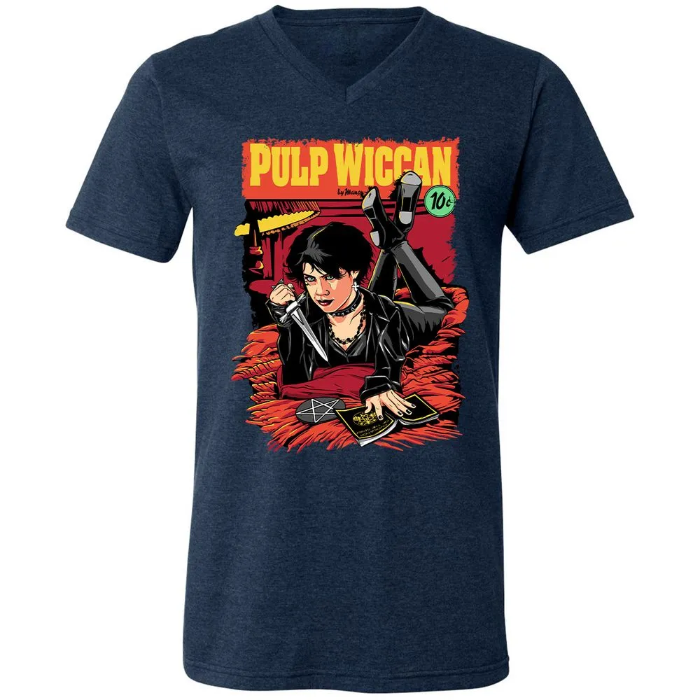 Unisex V-Neck T-Shirt - VD9F4Y1Z - Heather Navy - 15