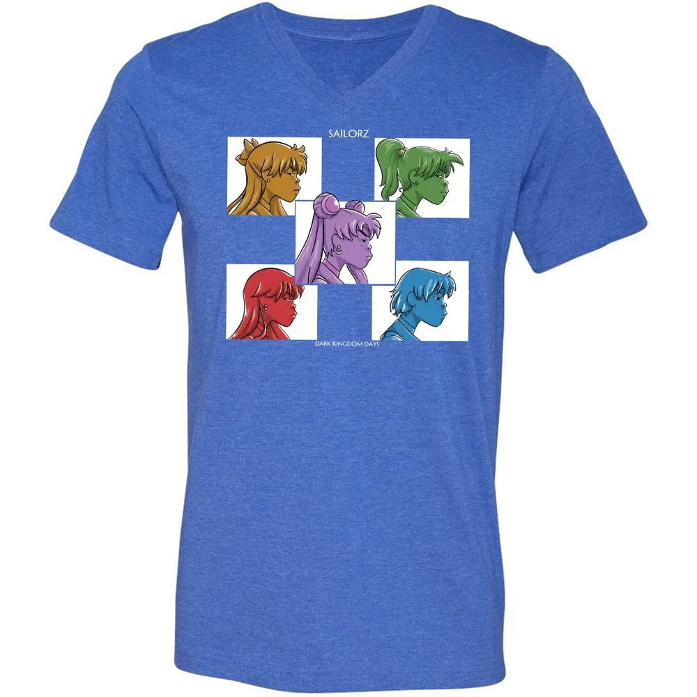 Unisex V-Neck T-Shirt - DGHSEP47 - Heather True Royal - 14