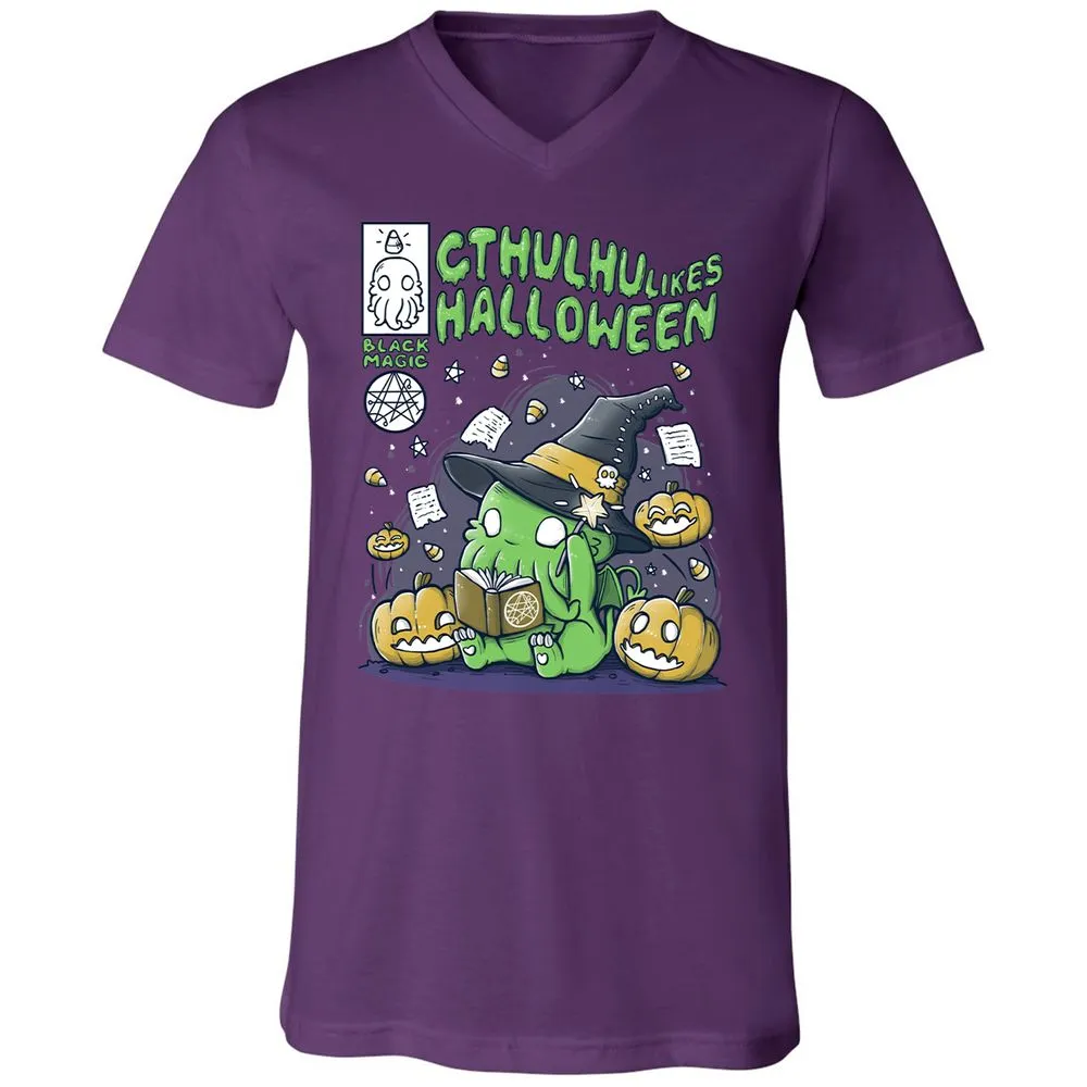 Unisex V-Neck T-Shirt - EGSXQRHN - Team Purple - 9