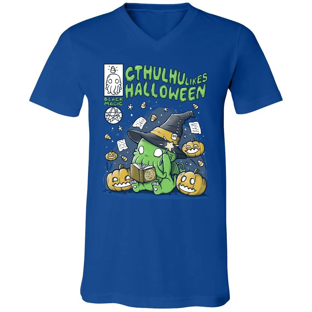 Unisex V-Neck T-Shirt - EGSXQRHN - True Royal - 4