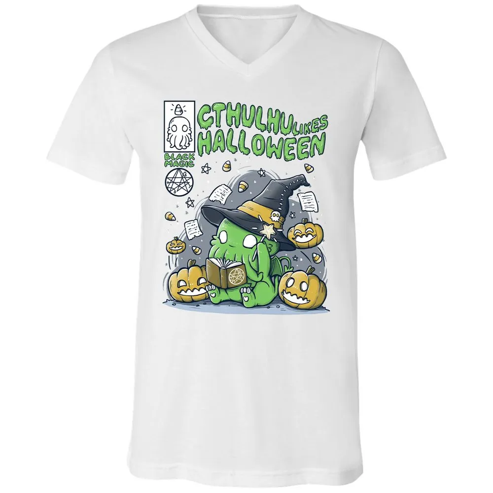 Unisex V-Neck T-Shirt - EGSXQRHN - White - 5