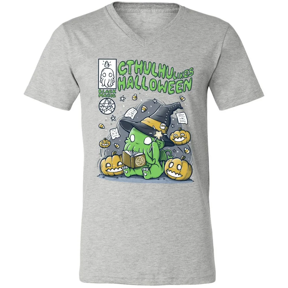 Unisex V-Neck T-Shirt - EGSXQRHN - Athletic Heather - 7