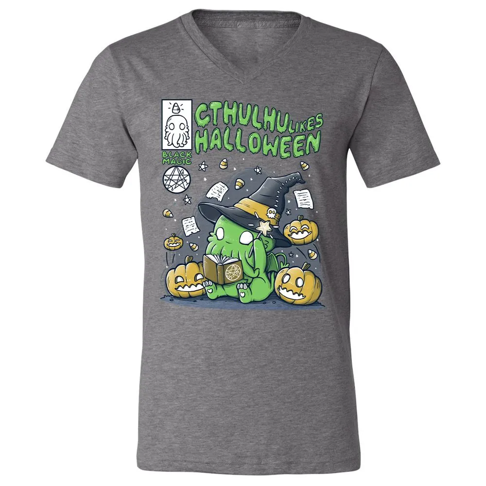 Unisex V-Neck T-Shirt - EGSXQRHN - Deep Heather - 13