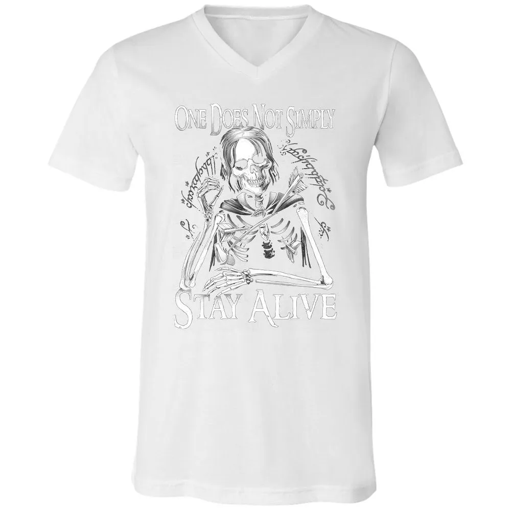 Unisex V-Neck T-Shirt - 1MJZKDXE - White - 5