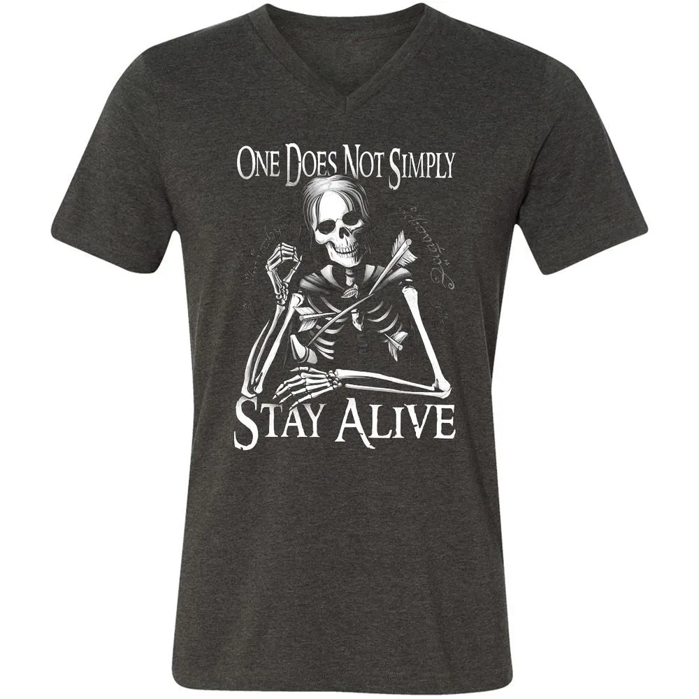 Unisex V-Neck T-Shirt - 1MJZKDXE - Dark Grey Heather - 8