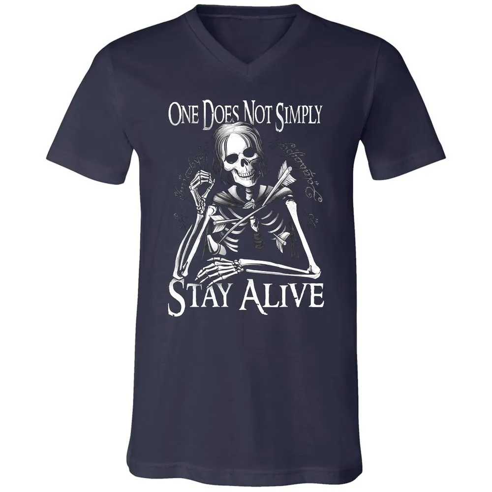 Unisex V-Neck T-Shirt - 1MJZKDXE - Navy - 2