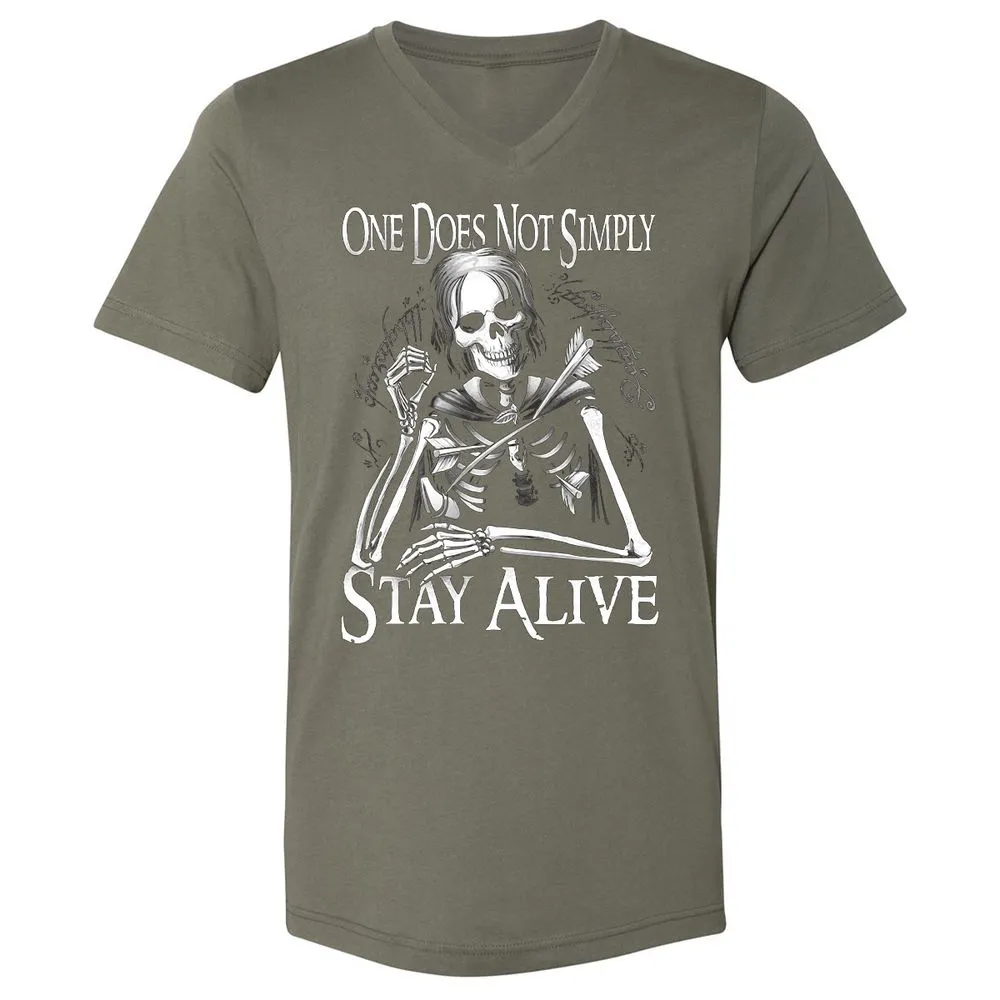 Unisex V-Neck T-Shirt - 1MJZKDXE - Military Green - 10