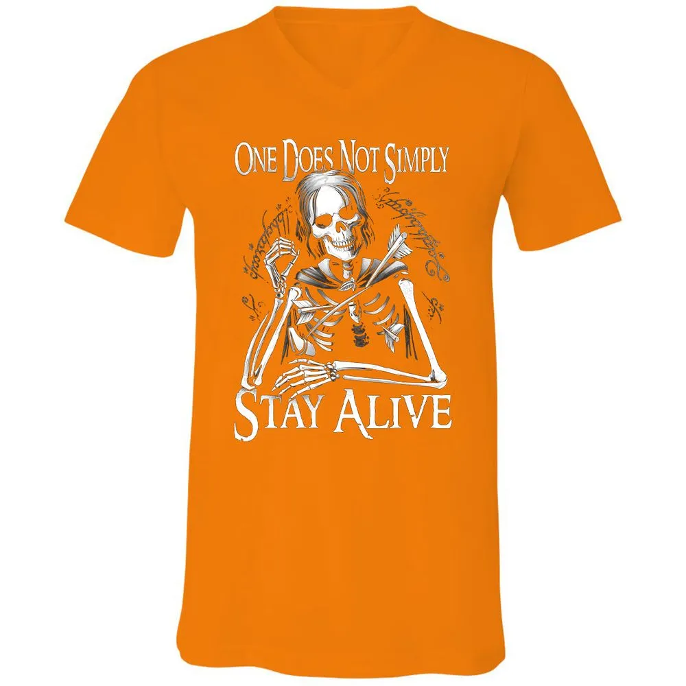 Unisex V-Neck T-Shirt - 1MJZKDXE - Orange - 11