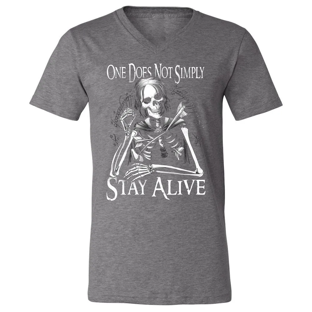Unisex V-Neck T-Shirt - 1MJZKDXE - Deep Heather - 13