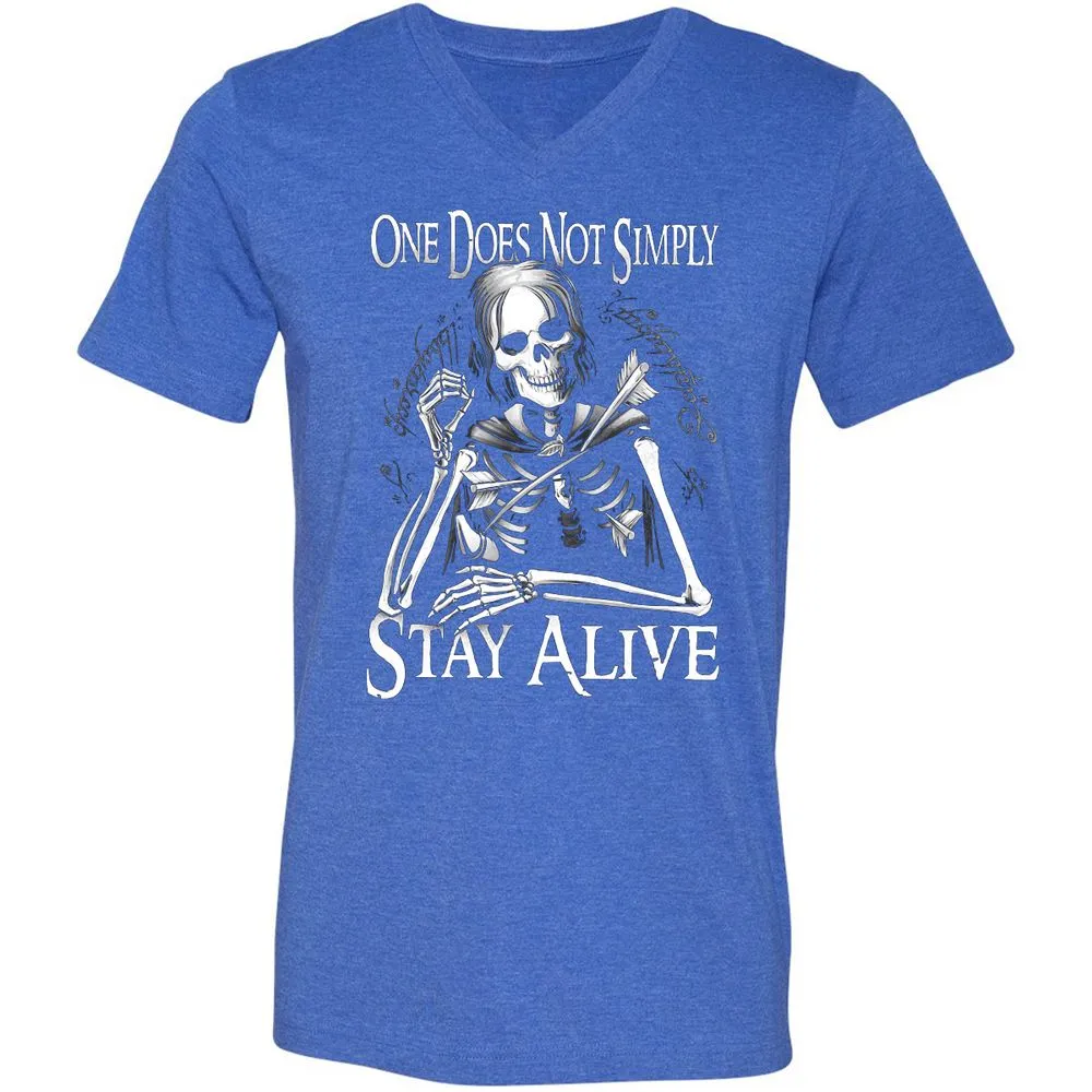 Unisex V-Neck T-Shirt - 1MJZKDXE - Heather True Royal - 14