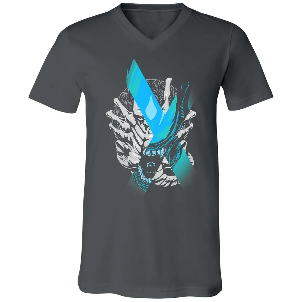 Unisex V-Neck T-Shirt - X6XW7949 - Asphalt - 12