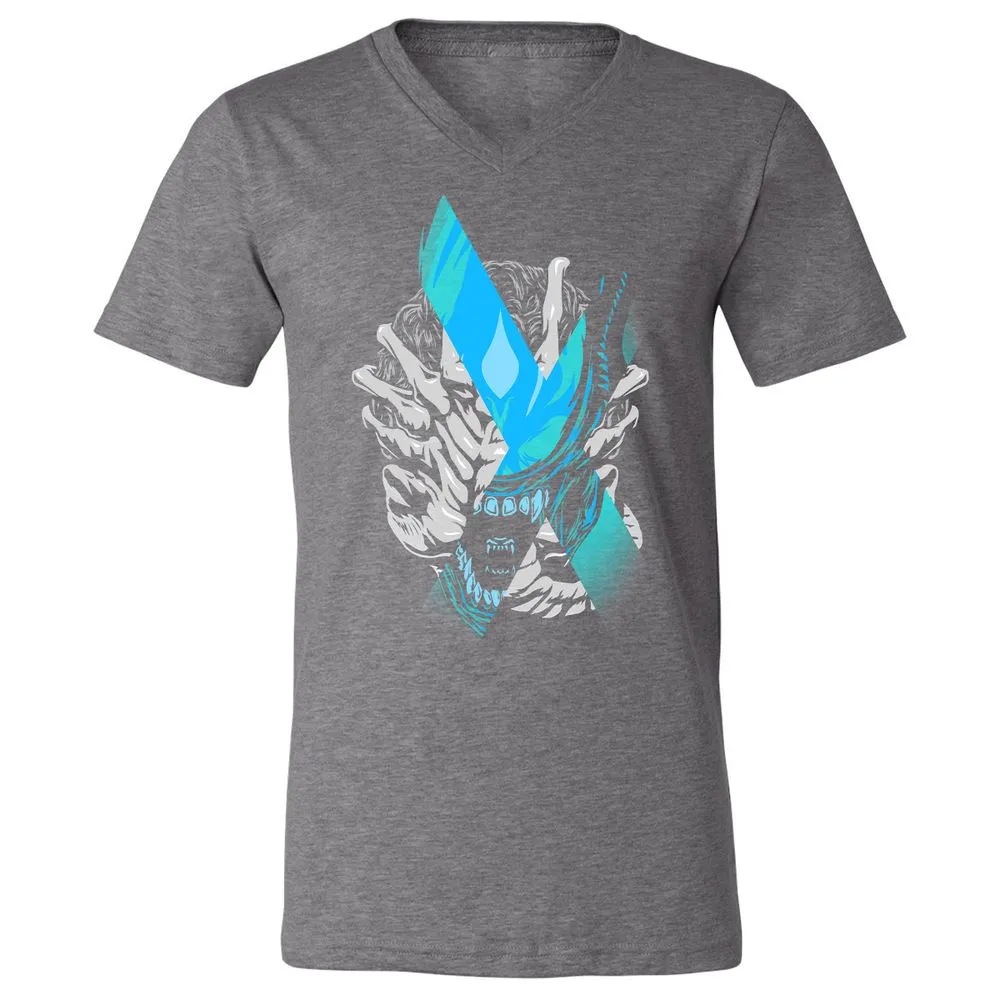 Unisex V-Neck T-Shirt - X6XW7949 - Deep Heather - 13