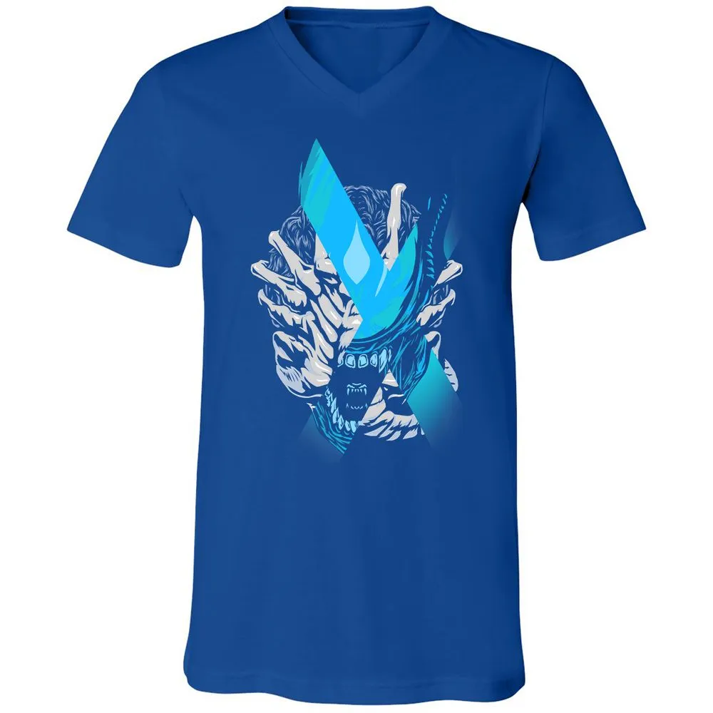 Unisex V-Neck T-Shirt - X6XW7949 - True Royal - 4