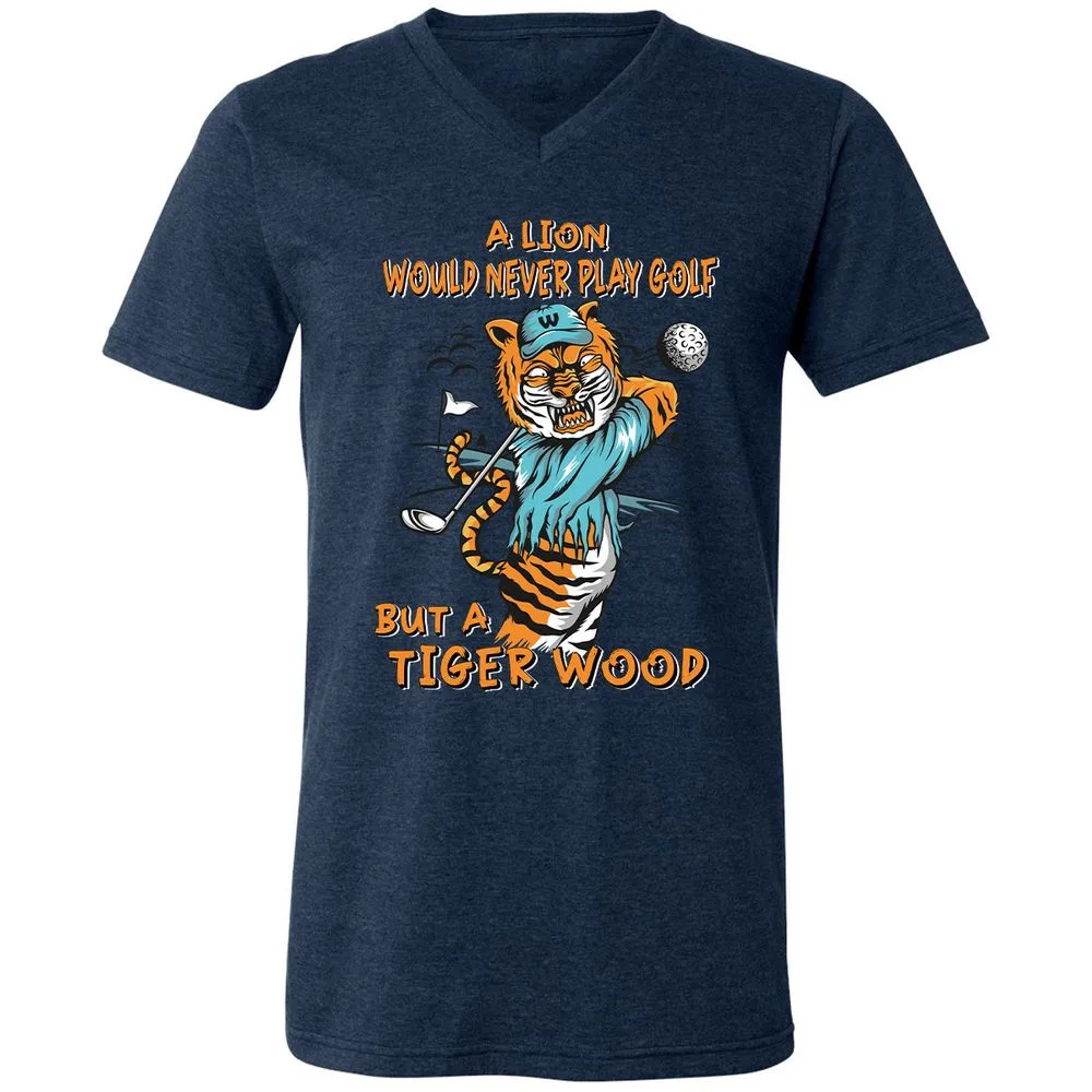 Unisex V-Neck T-Shirt - S5CBJBKR - Heather Navy - 15