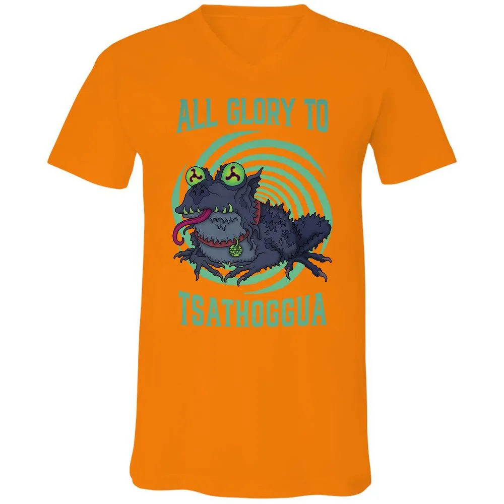 Unisex V-Neck T-Shirt - 2R1FEV9B - Orange - 11