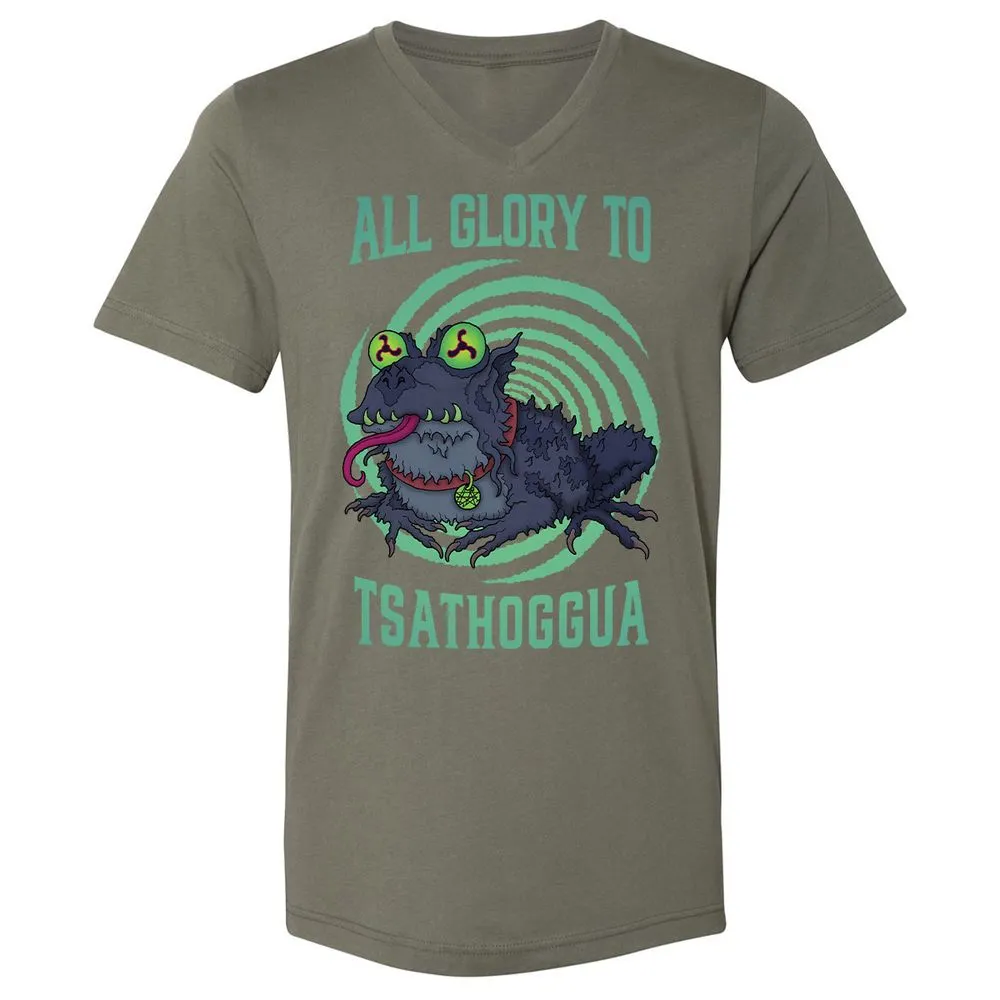 Unisex V-Neck T-Shirt - 2R1FEV9B - Military Green - 10