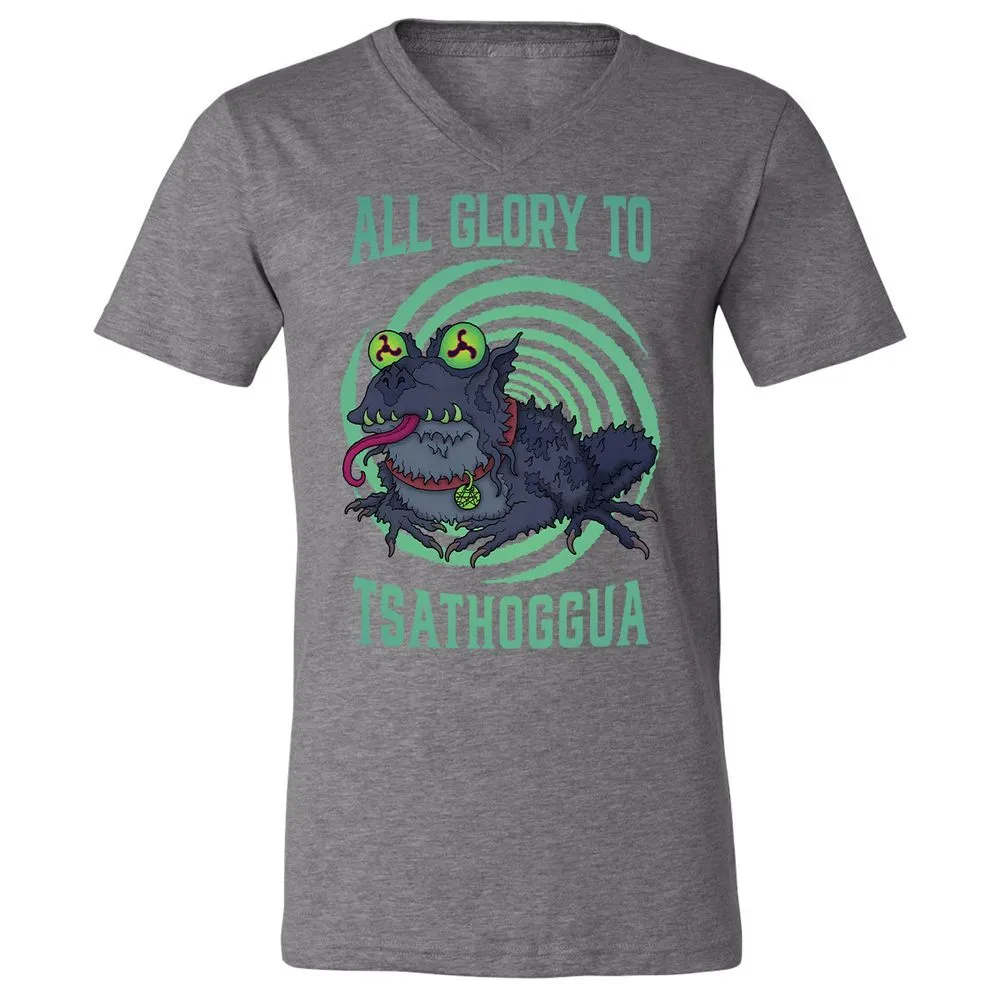 Unisex V-Neck T-Shirt - 2R1FEV9B - Deep Heather - 13