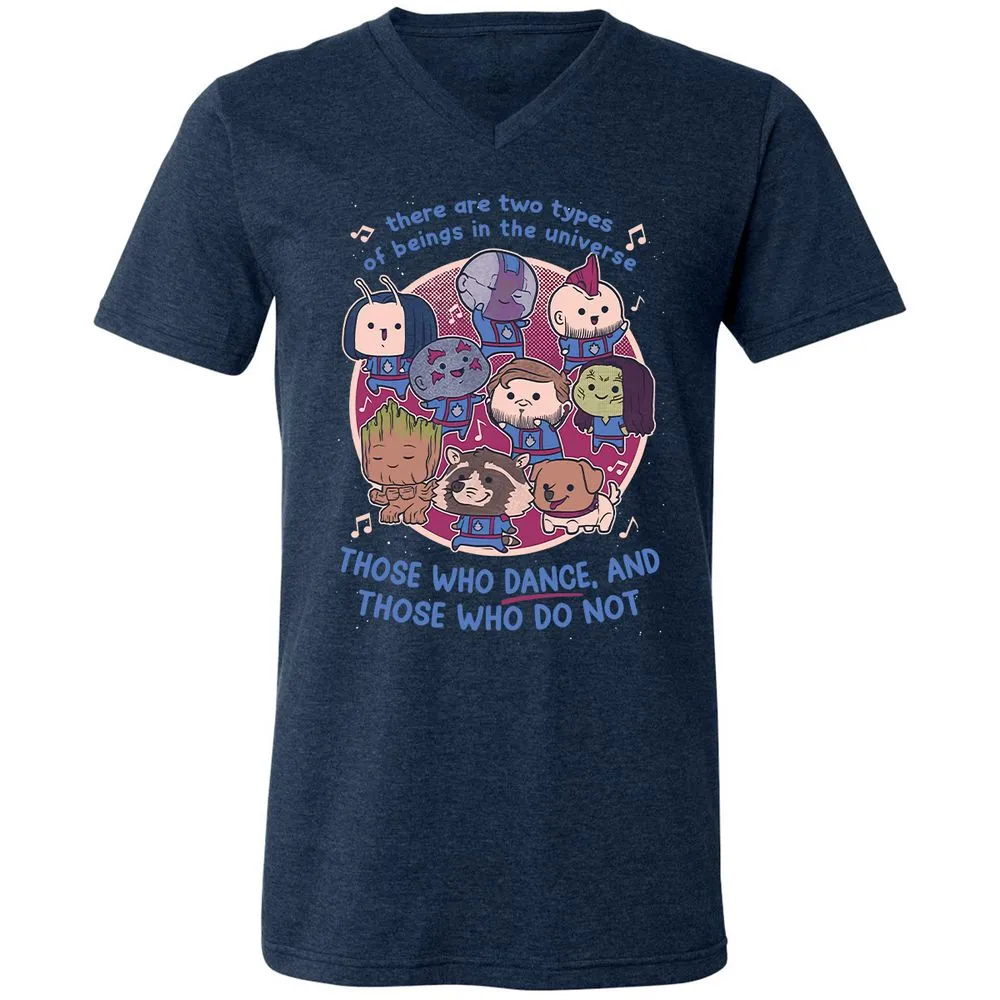 Unisex V-Neck T-Shirt - AXH7DPYF - Heather Navy - 15