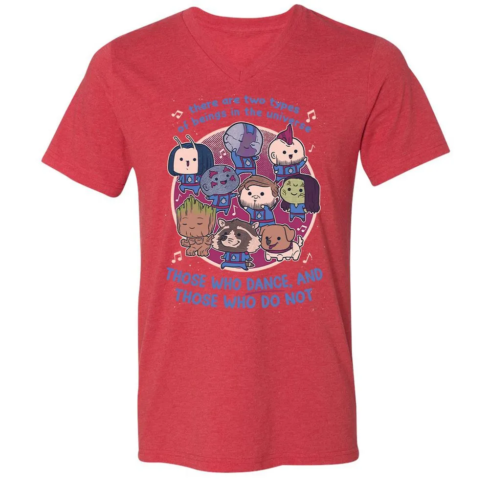 Unisex V-Neck T-Shirt - AXH7DPYF - Heather Red - 16