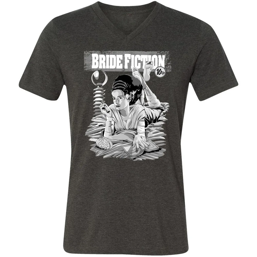 Unisex V-Neck T-Shirt - 733FYL3C - Dark Grey Heather - 8