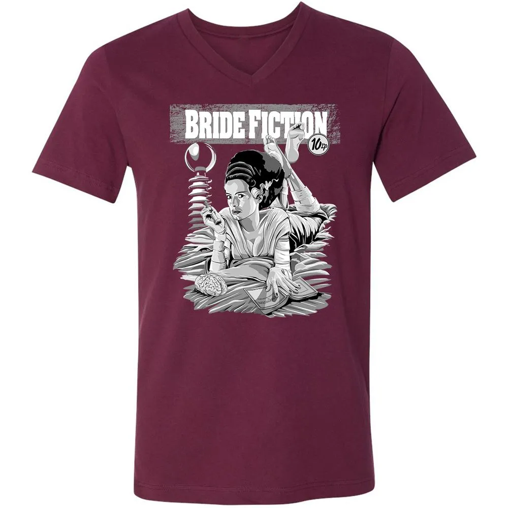 Unisex V-Neck T-Shirt - 733FYL3C - Maroon - 6