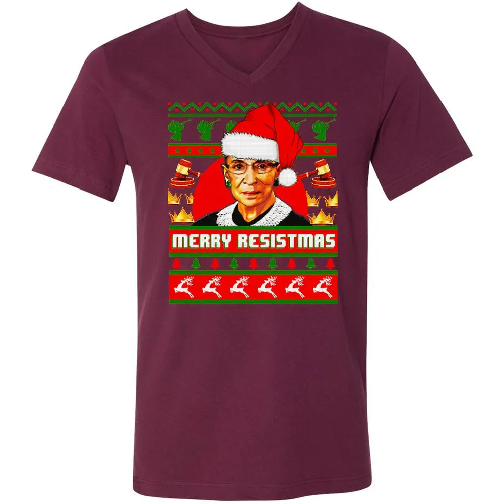 Unisex V-Neck T-Shirt - YK7P8ZFS - Maroon - 6