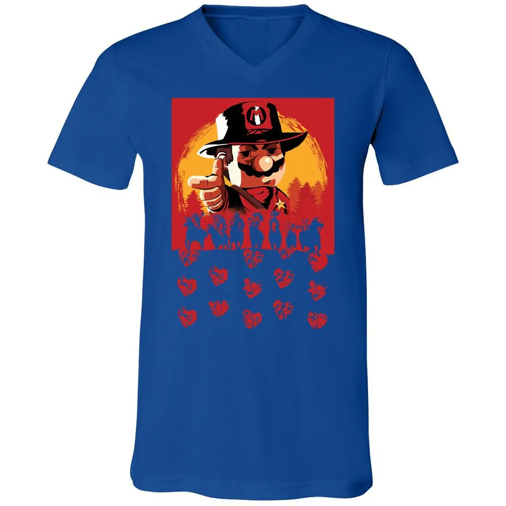 Unisex V-Neck T-Shirt - QTV11C72 - True Royal - 4