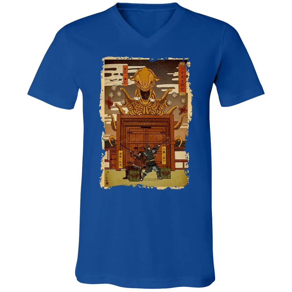 Unisex V-Neck T-Shirt - MREQH3NN - True Royal - 4