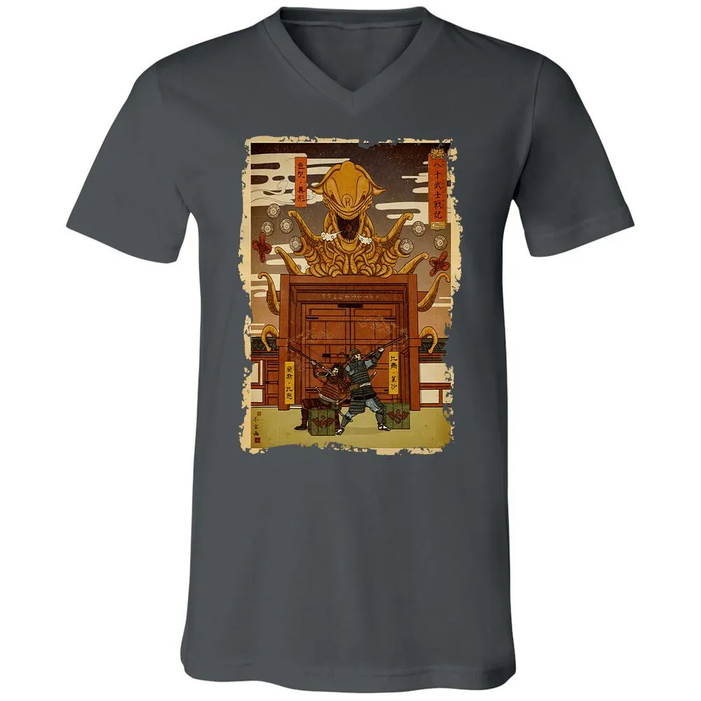 Unisex V-Neck T-Shirt - MREQH3NN - Asphalt - 12