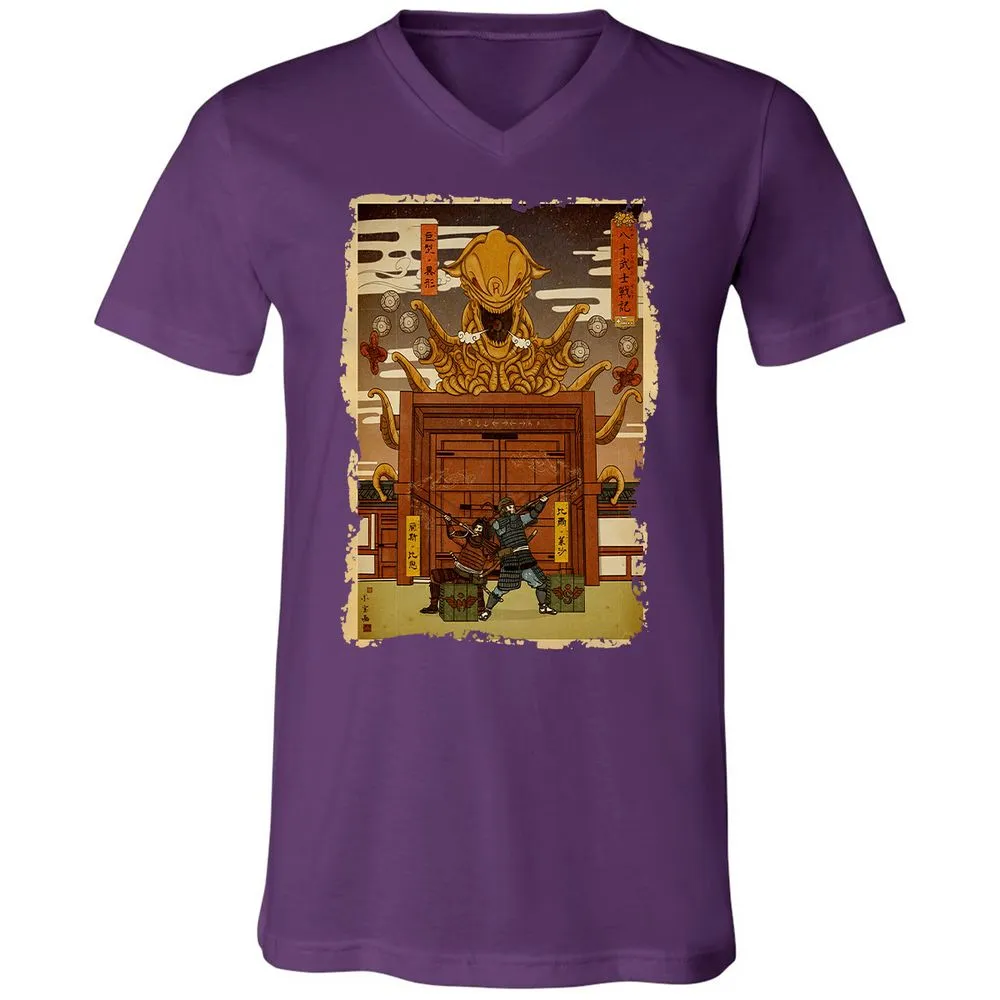 Unisex V-Neck T-Shirt - MREQH3NN - Team Purple - 9