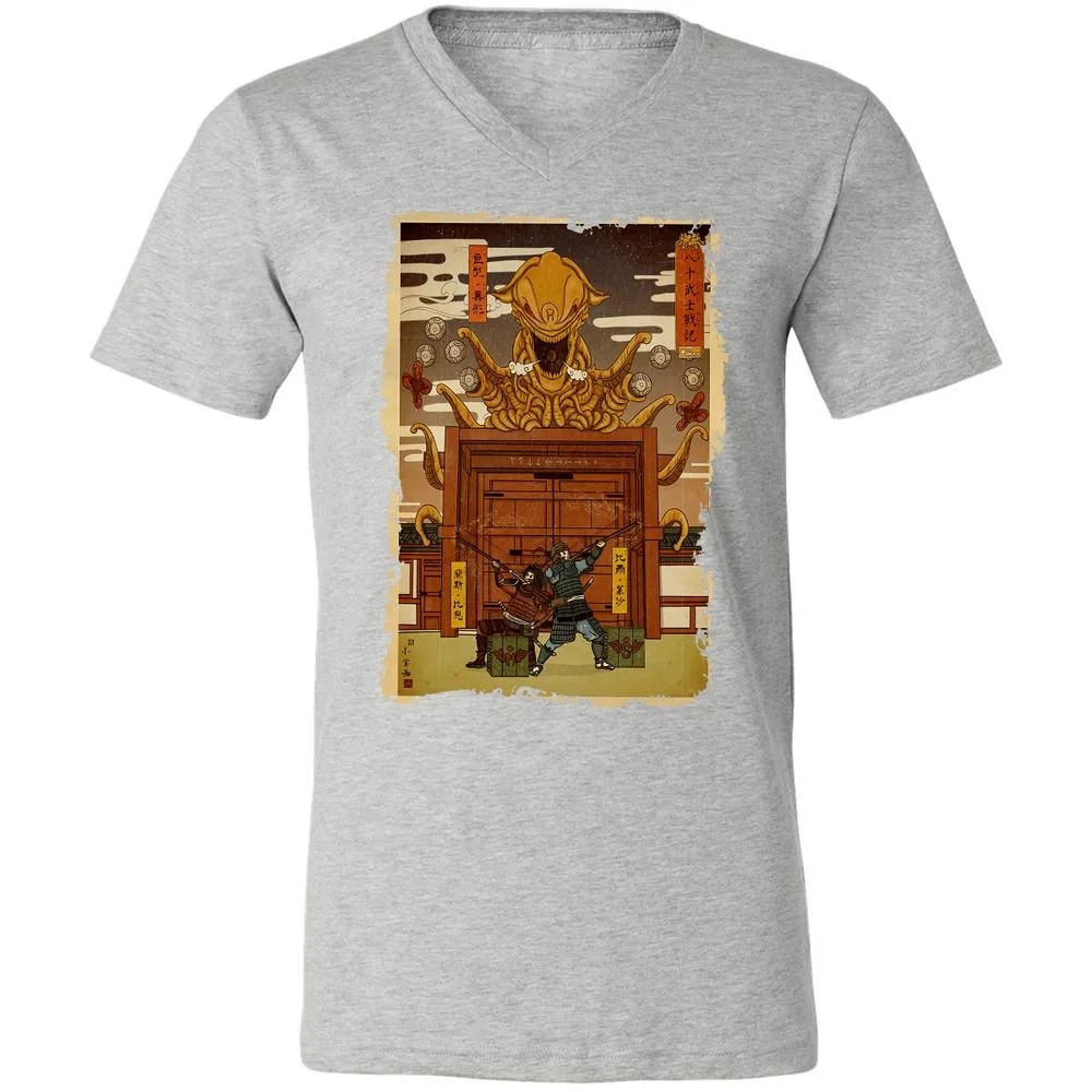Unisex V-Neck T-Shirt - MREQH3NN - Athletic Heather - 7