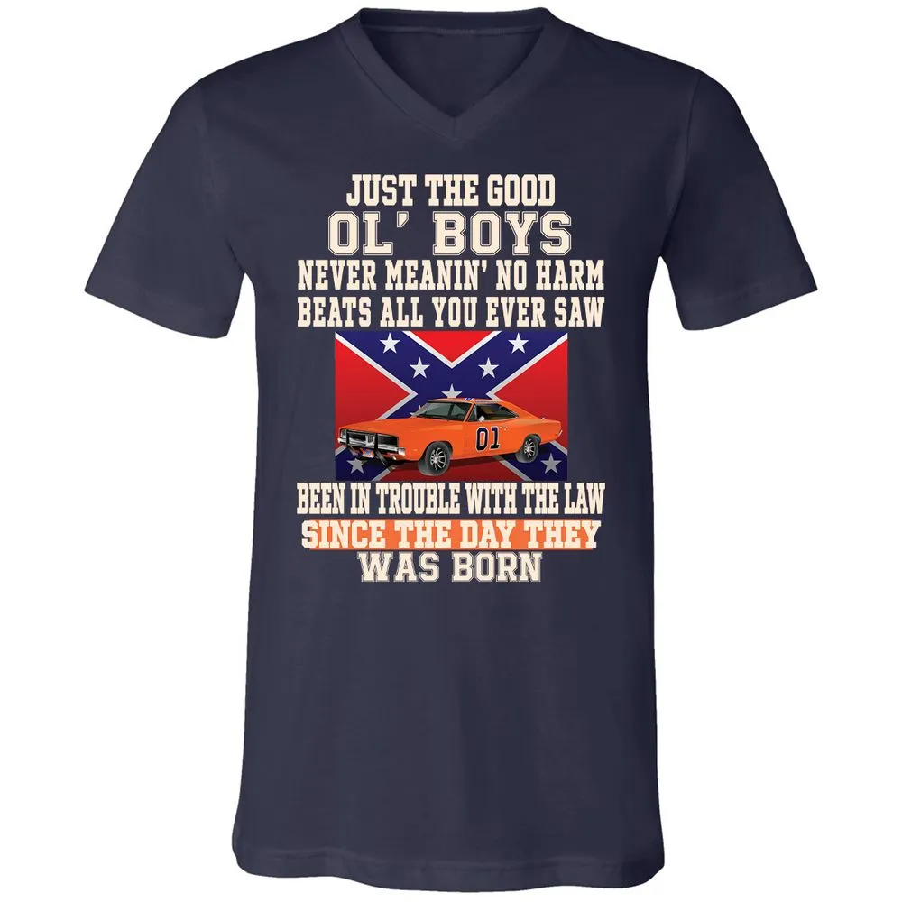 Unisex V-Neck T-Shirt - 9FG51MZV - Navy - 2