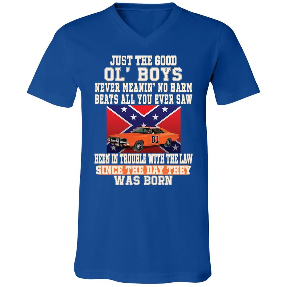 Unisex V-Neck T-Shirt - 9FG51MZV - True Royal - 4