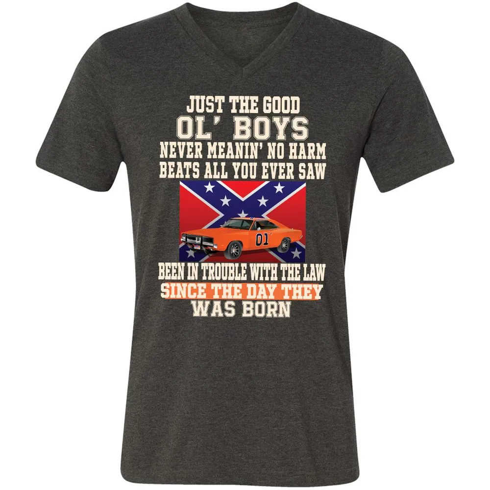Unisex V-Neck T-Shirt - 9FG51MZV - Dark Grey Heather - 8