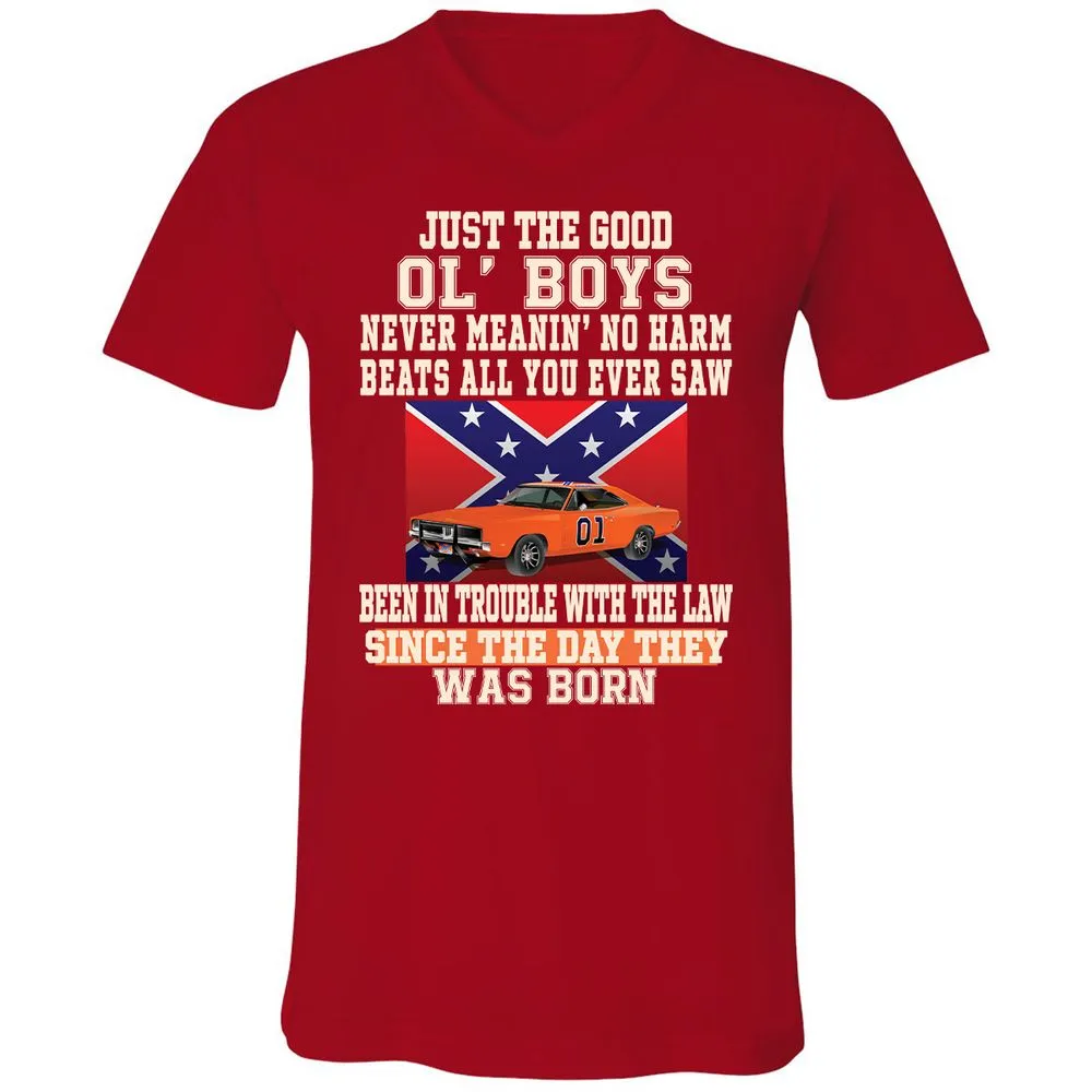 Unisex V-Neck T-Shirt - 9FG51MZV - Red - 3