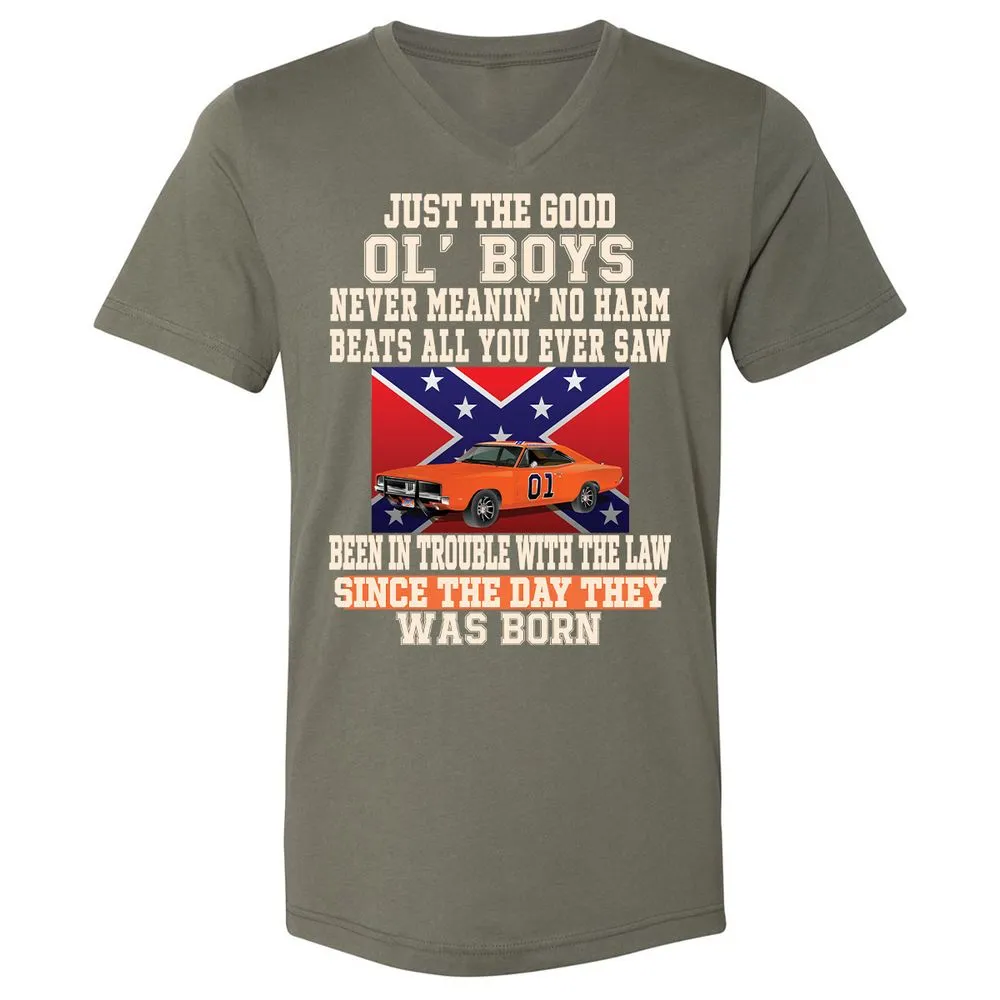 Unisex V-Neck T-Shirt - 9FG51MZV - Military Green - 10