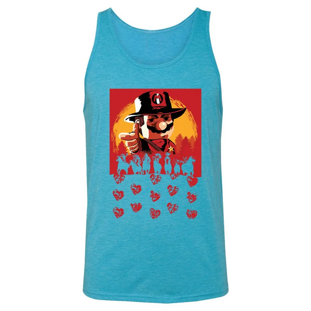 Unisex Jersey Tank - JJQBRKR4 - Aqua Triblend - 3