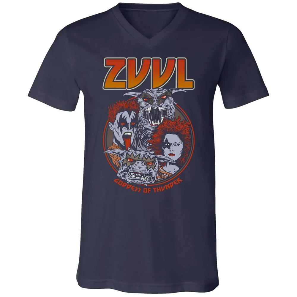 Unisex V-Neck T-Shirt - 3SGQC2ER - Navy - 2